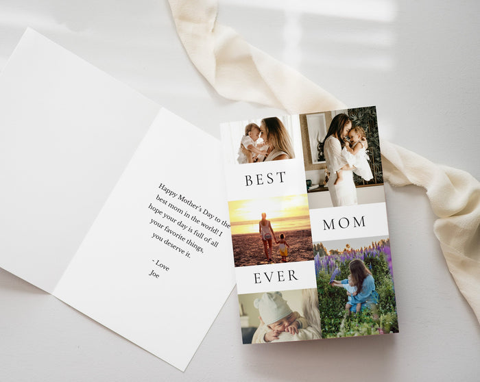 Best Mom Ever Mother's Day 5x7 Folding Card