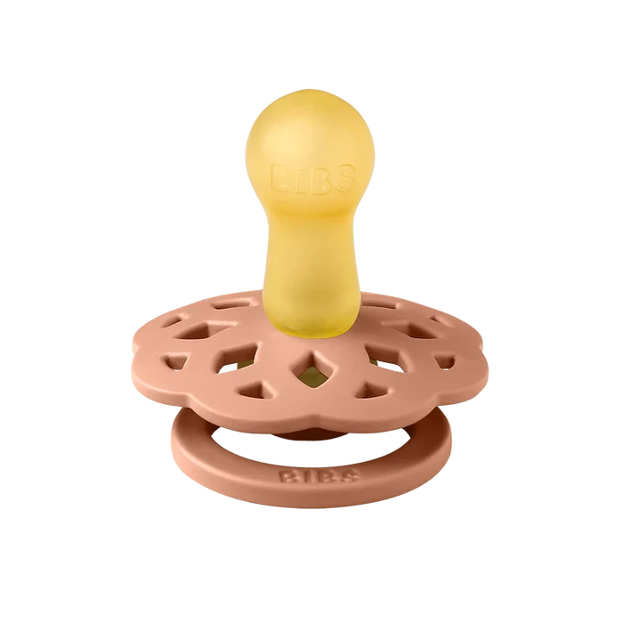 Bibs Round Boheme Natural Dummy Pacifier - Vanilla/Peach