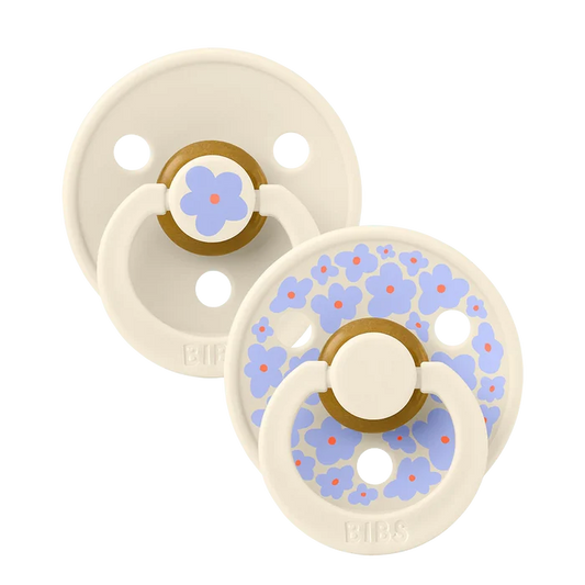 Bibs Round Natural Dummy Pacifier - Studio Collection - Jasmine Ivory Mix