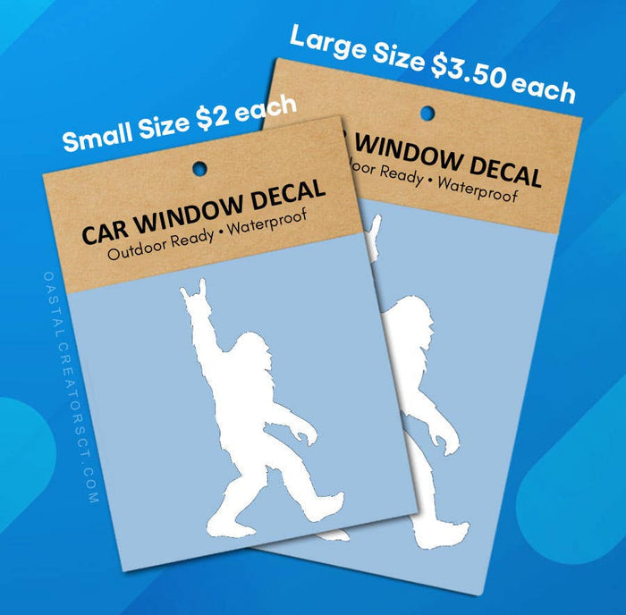 Bigfoot Rock Star Vinyl Window Decal