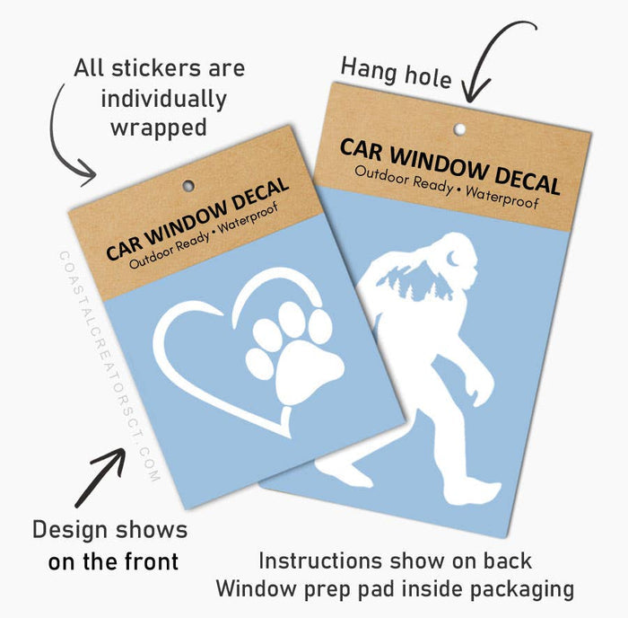 Bigfoot Rock Star Vinyl Window Decal