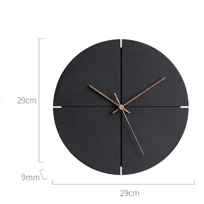 Black Wood Wall Clock