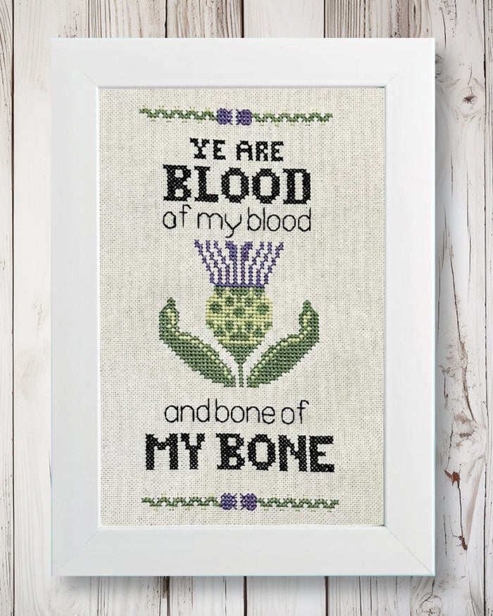 Blood and Bone Cross Stitch Pattern