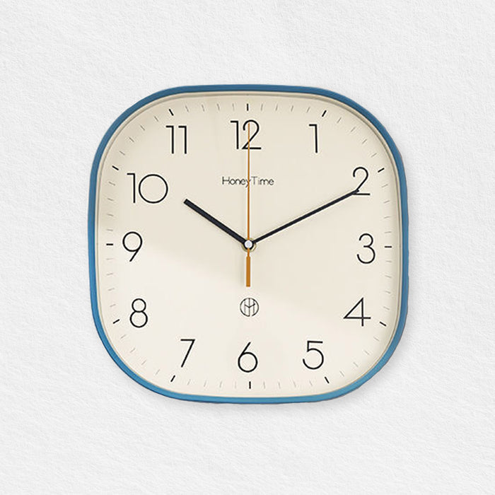 Blue Square Wall Clock
