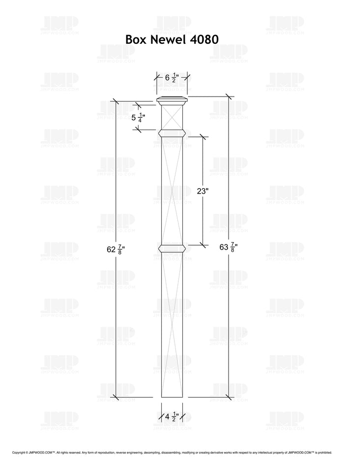 Box Newel 4080 (4-1/2")