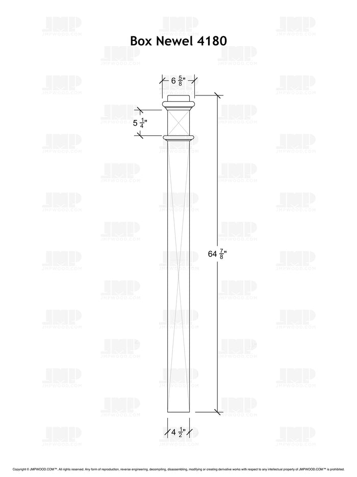 Box Newel 4180 (4-1/2")