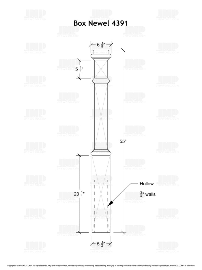 Box Newel 4391 (5-1/2")