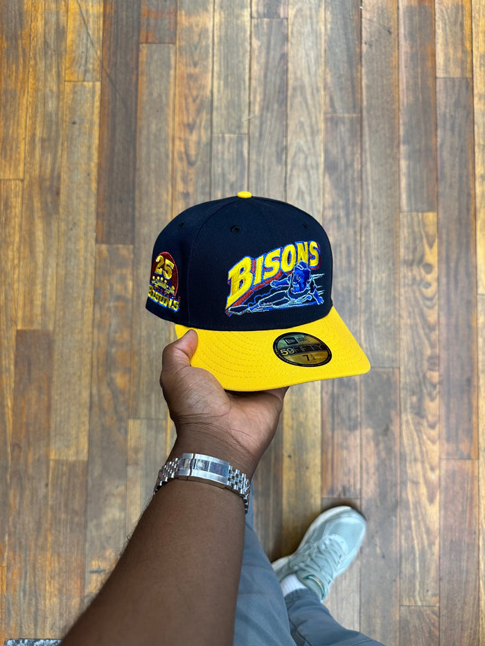 Buffalo Bisons Navy Blue and Yellow 25Th