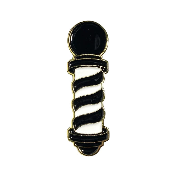 BVANDB Barber's Pole Pin (Black/White/Gold)