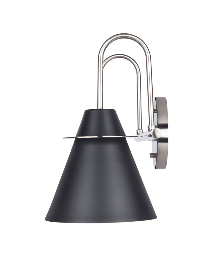 VANITY BAR Canarm  IVL1076A02BKN Talia 2 Light Vanity Sconce in Black Canarm