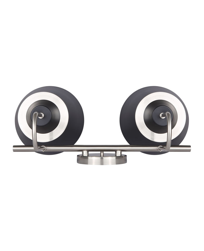 VANITY BAR Canarm  IVL1076A02BKN Talia 2 Light Vanity Sconce in Black Canarm