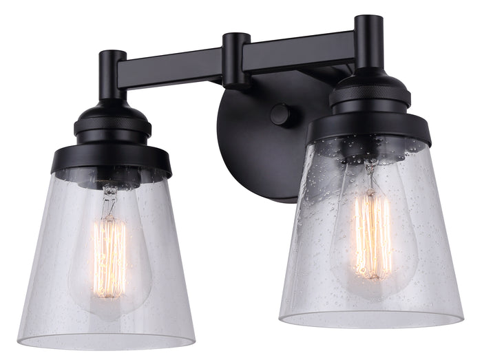 Canarm IVL1097A02BK Declan 2 Light Vanity Light in Black