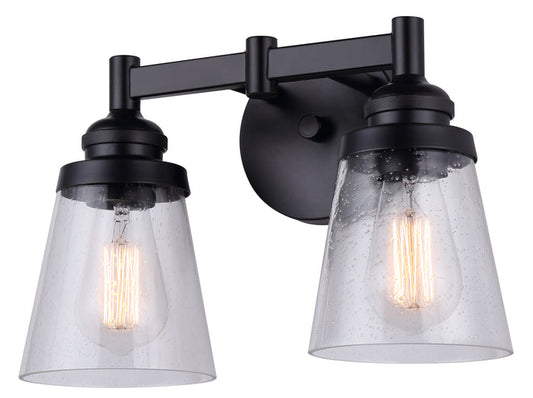 Canarm IVL1097A02BK Declan 2 Light Vanity Light in Black