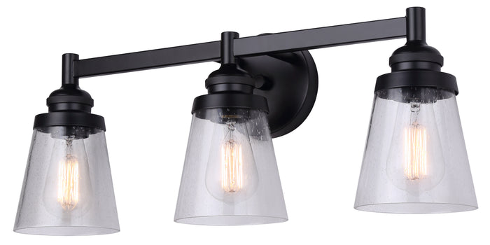 Canarm IVL1097A03BK Declan 3 Light Vanity Light in Black