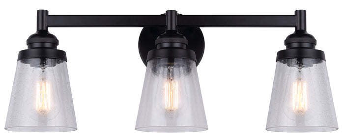 Canarm IVL1097A03BK Declan 3 Light Vanity Light in Black