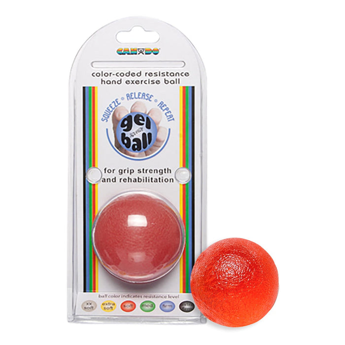 CanDo Gel Squeeze Ball Hand Exerciser, Red, Standard Size, Light Resistance - 10-1492-Single - LL Medico