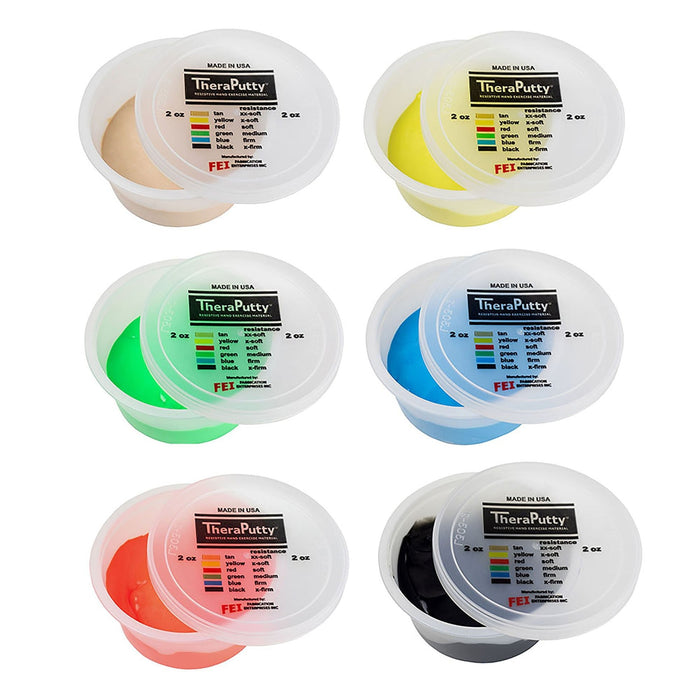 CanDo TheraPutty Exercise Putty Set, 2X-Soft to X-Firm, 6" x 2 oz - 10-1480-Each - LL Medico
