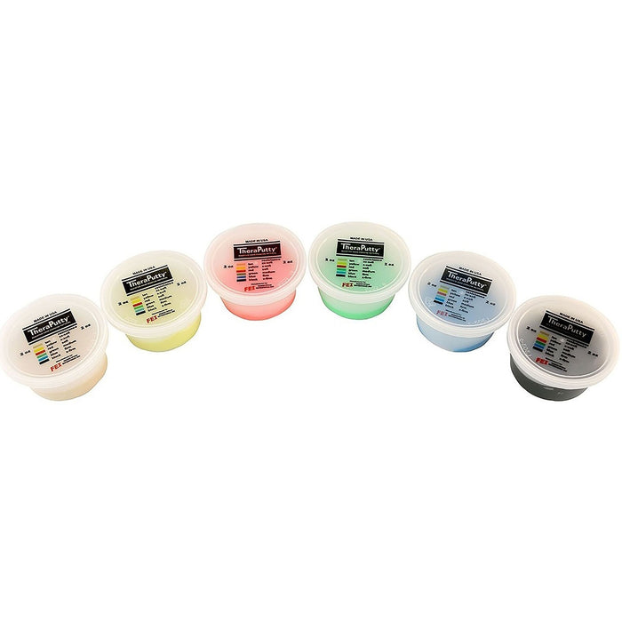 CanDo TheraPutty Exercise Putty Set, 2X-Soft to X-Firm, 6" x 2 oz - 10-1480-Each - LL Medico