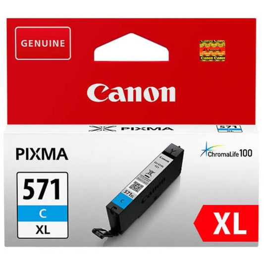 Canon CLI-571 XL Printer Ink Cartridge Cyan - 0332C001