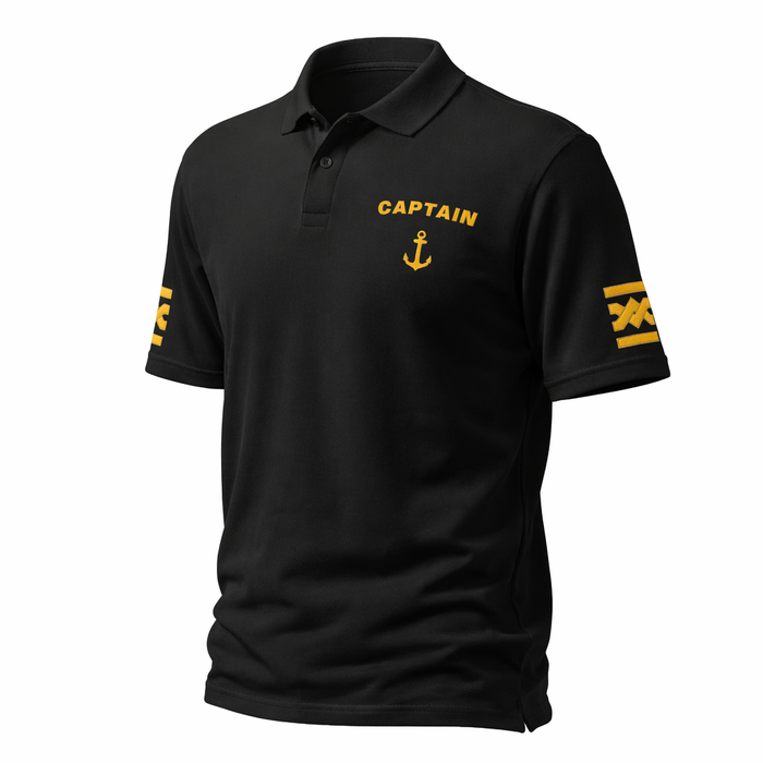 Captain Merchant Navy Uniform Polo Shirt – Professional Maritime Officer Apparel