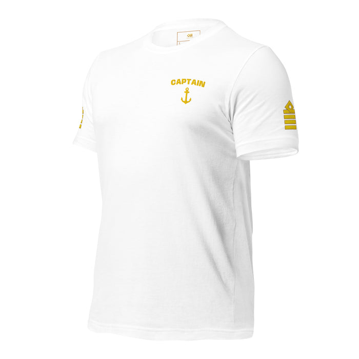 Captain Uniform T-Shirt with Rank Embroidery & Epaulettes
