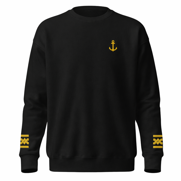Captain's Uniform Sweatshirt with Embroidered Anchor & Epaulettes