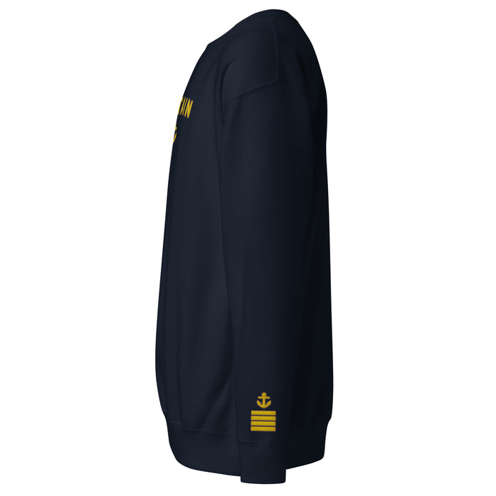 Captain's uniform Sweatshirt with large embroidery - IamSEAWOLF shop