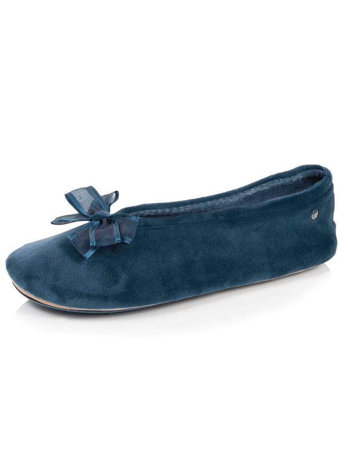 Chaussons Ballerines Femme Tulle Bleu Canard