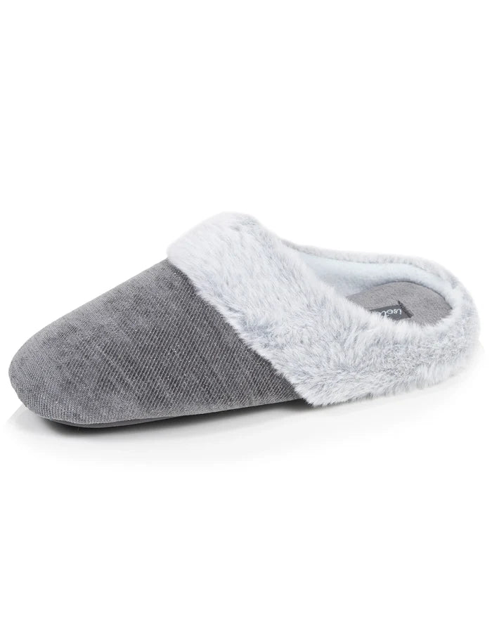Chaussons Mules Femme pailleté Gris foncé