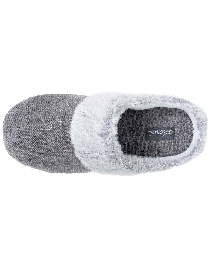 Chaussons Mules Femme pailleté Gris foncé