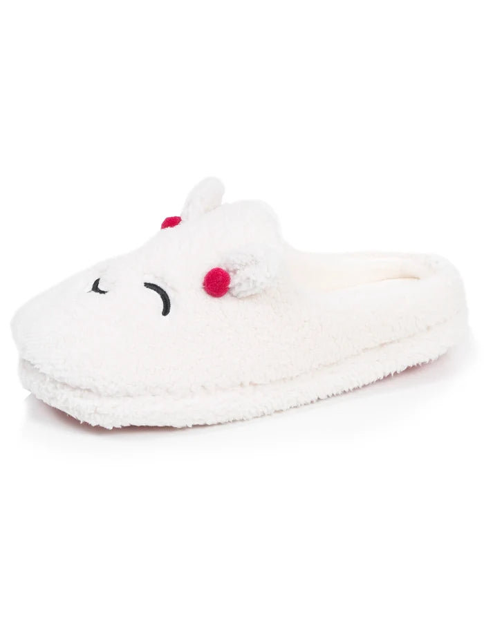 Chaussons Mules Femme sherpa lama Ivoire