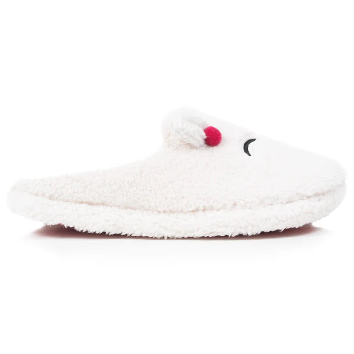 Chaussons Mules Femme sherpa lama Ivoire