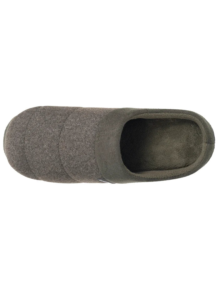 Chaussons Mules Homme polaire Kaki chiné