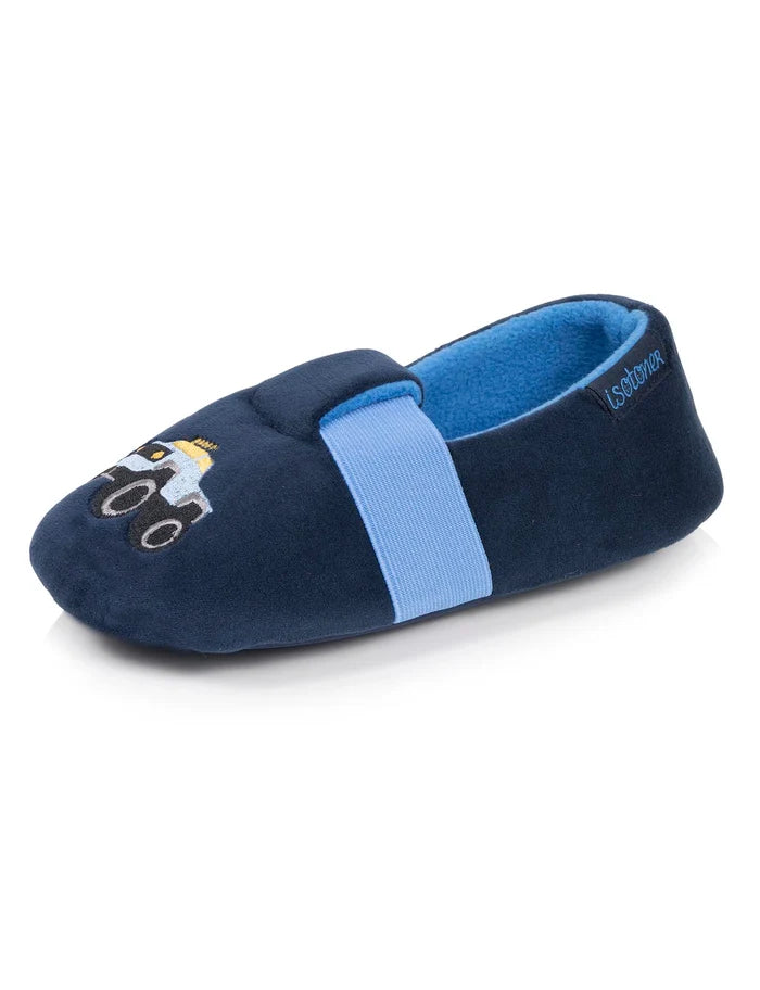 Chaussons Slippers Enfant microvelours Marine