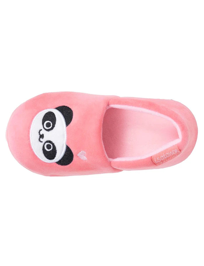 Chaussons Slippers Enfant velours panda Rose