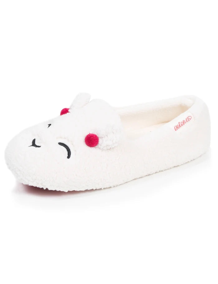 Chaussons Slippers Femme sherpa lama Ivoire