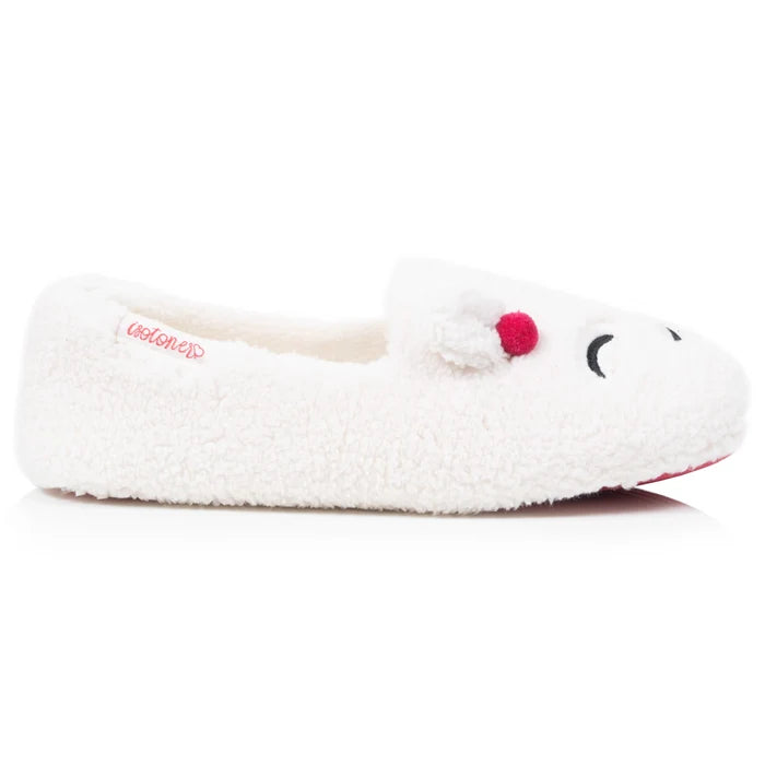 Chaussons Slippers Femme sherpa lama Ivoire