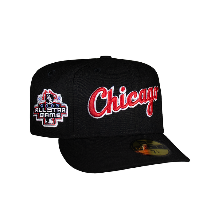 Chicago White Sox All Black Script  Logo 2003 ASG