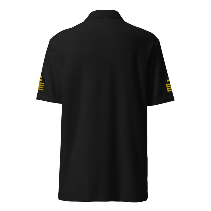 Chief Engineer uniform polo with left chest and sleeves embroidery. - IamSEAWOLF shop