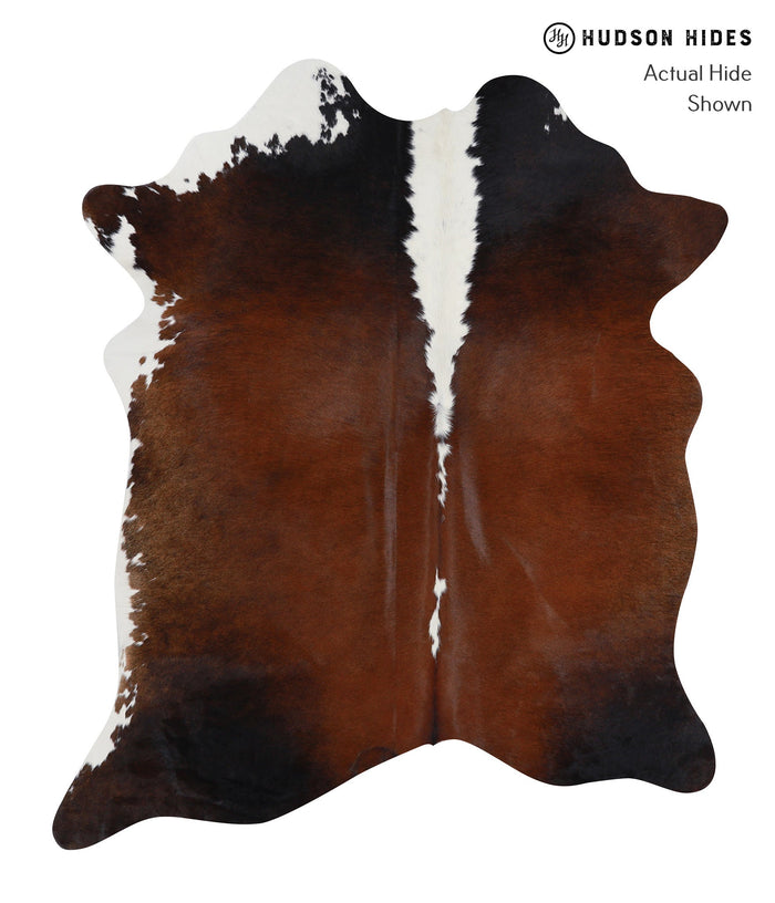 Chocolate and White Cowhide Rug #A3809