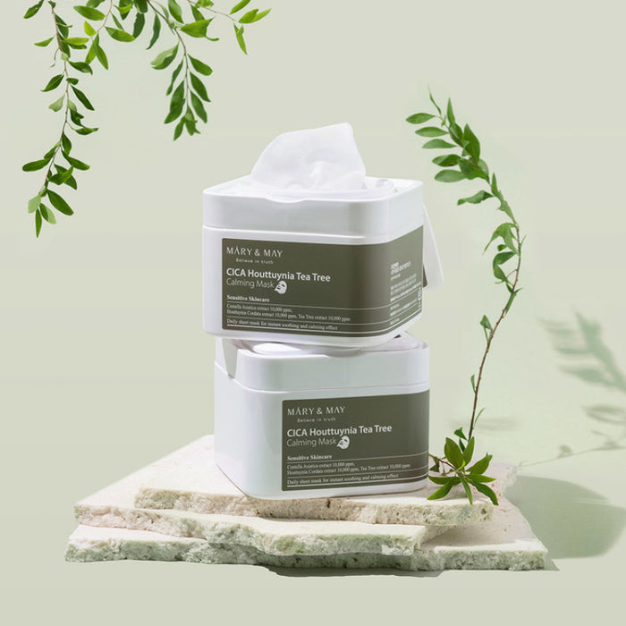 CICA Houttuynia Tea Tree Calming Mask - Korean-Skincare