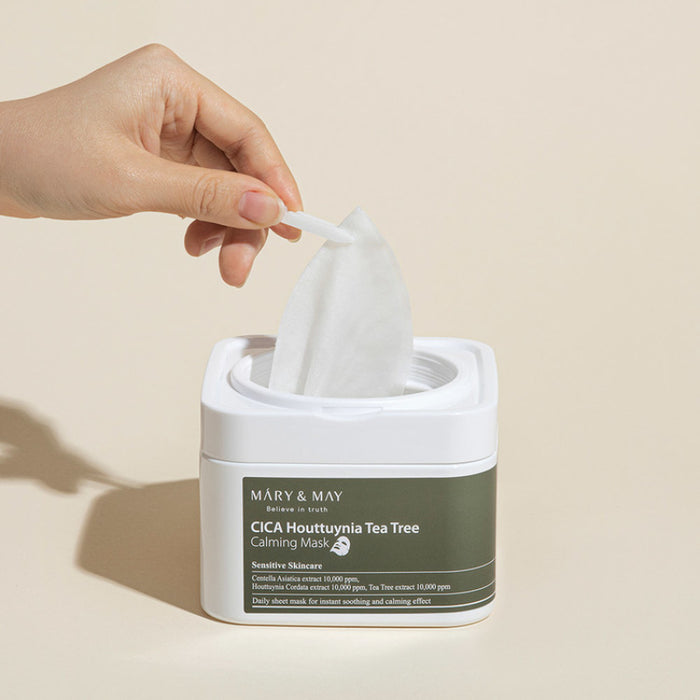 CICA Houttuynia Tea Tree Calming Mask - Korean-Skincare