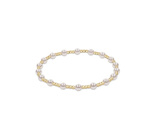 Enewton - Classic Sincerity Pattern 4mm Bead Bracelet - Pearl - Findlay Rowe Designs