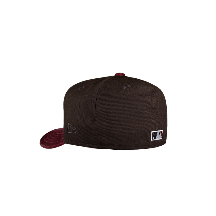 Cleveland Indians Dark Brown and Red Velvet Script 97 WS