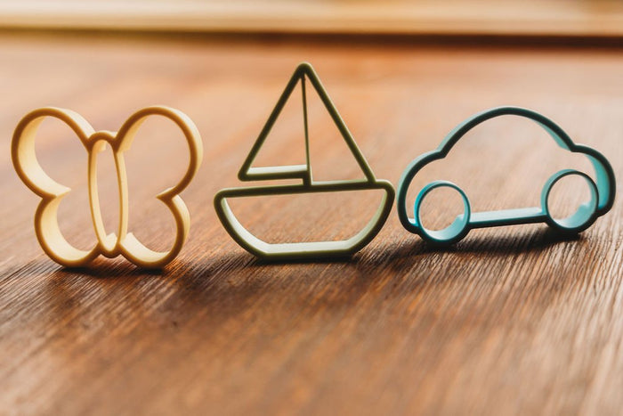 Cookie Cutter / Play Dough Cutter Set - Playdough Assorted Colour Shapes (set of 10)