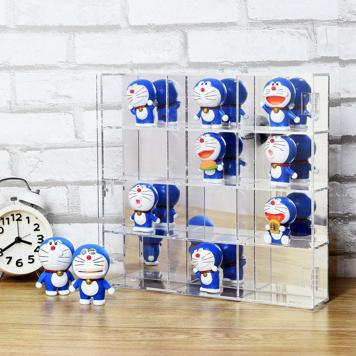 #COT1834 Mountable 12 Compartments Display case  with Mirrored Back