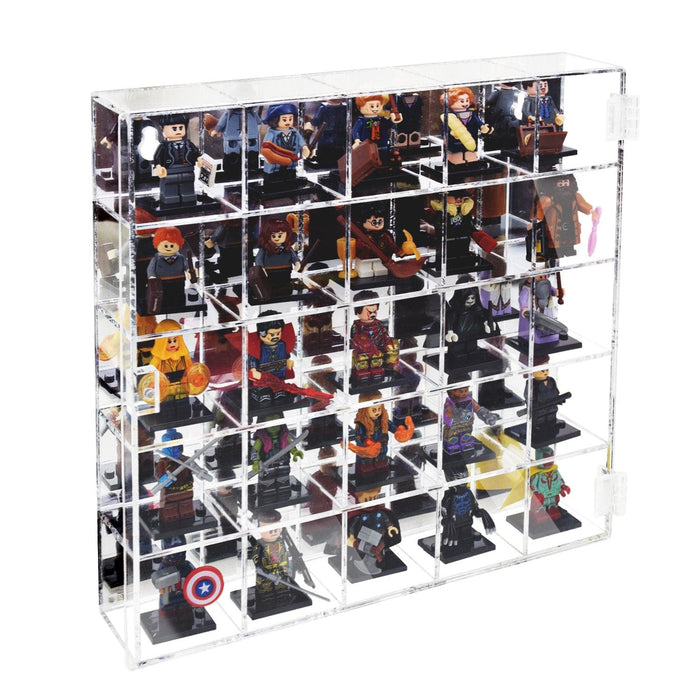 #COT1855 Mountable 25 Compartments Display Case w/ Mirrored Back