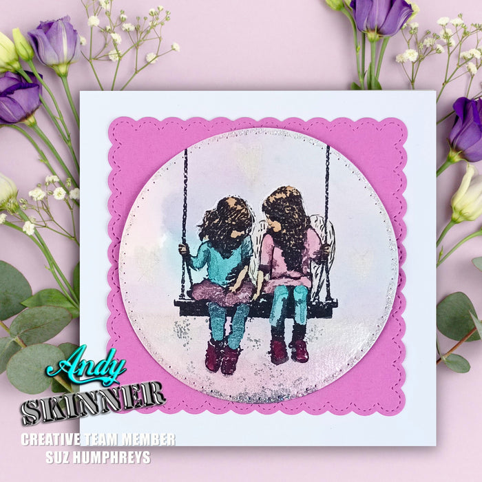 Creative Expressions 3.5"X5.25" Rubber Stamp By Andy Skinner - Friends Forever