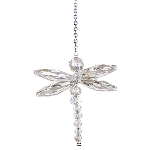 Crystal Dragonfly Suncatcher - Aurora Borealis