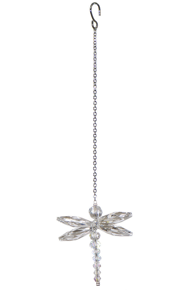 Crystal Dragonfly Suncatcher - Aurora Borealis